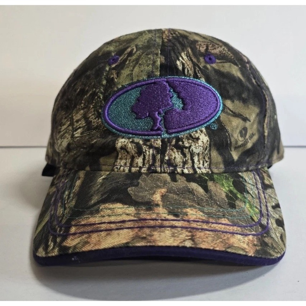 Mossy Oak Signatures Baseball Cap Men One Size Green Hunting Adjustable Snapback